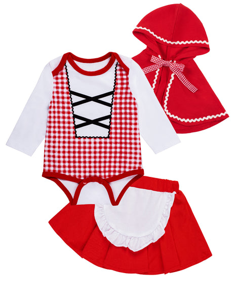 Baby Girl's Little Red Riding Hood Costume 3PCS