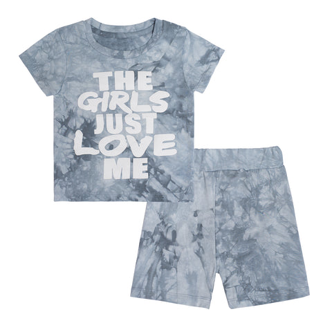 Toddler Baby Boys The Girl Just Love Me Summer Pant Set