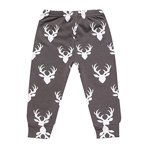 5pcs Baby Boys Oh Deer I'm Here Bodysuit Pants Set