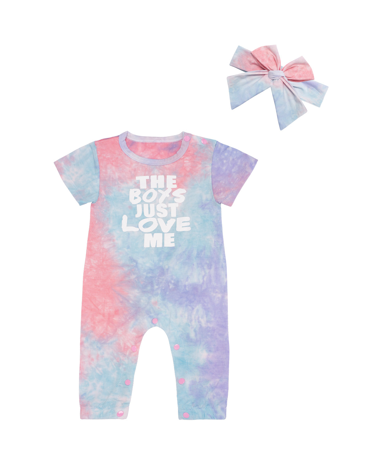 Baby Girls Swimming Tie Dye Romper