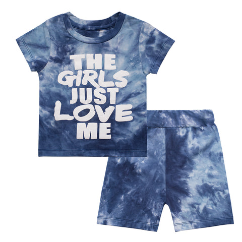 Toddler Baby Boys The Girl Just Love Me Summer Pant Set